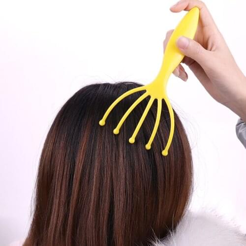 1pcs Five Finger Massage Head Massager Stress Release Relax Massager Body Massager SPA Scalp Body Care Random Color