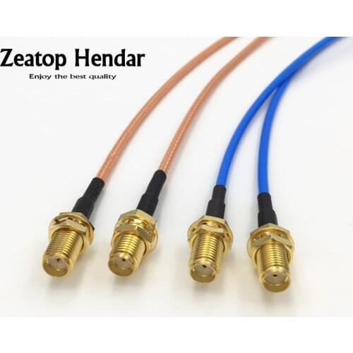 10Pcs RG316 Cable SMA Female to SMA Female Jack RF Coaxial Connector Brown Blue White Black Crimp 5CM 10CM 15 20 30 50 CM 1M 2M