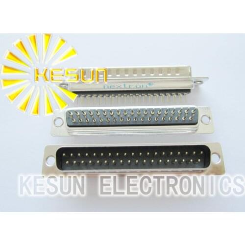 100pcs/lot Nextron DP37 Male Black 2.77mm Serial PCB D-Sub Connector ,Standard Dip 1U Gold High Quality