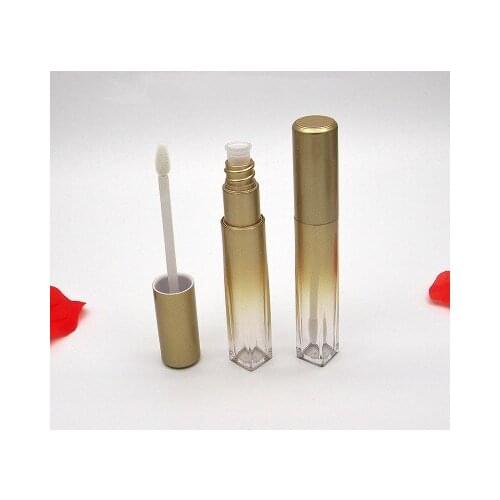 20pcs 8ml Frosted Gradient Gold Plastic lip gloss Tube Bottle Travel Accessories Make Up Cosmetic Packaging Containers