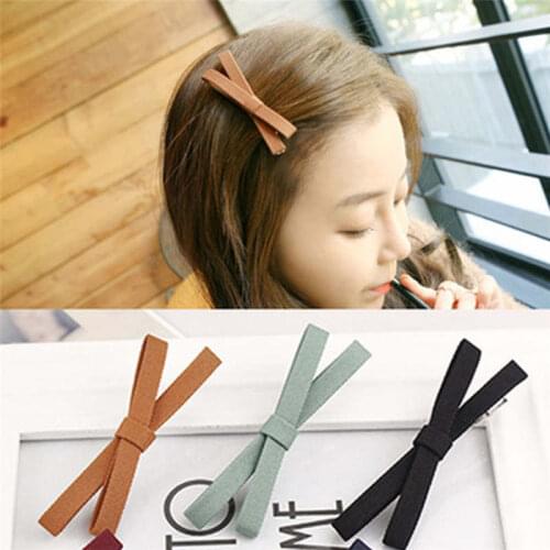 2020 Cotton Cloth bow hair accessories girl hairpin Korean version Refined handmade cloth bangs clip woman heardress wholesale