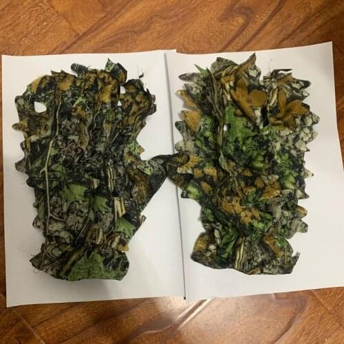 3D Leaf Glove Concealment Hunting Bird Watching Glove 3D Camo Gloves Comfortable Non-slip Durable 3D Leaf Glove