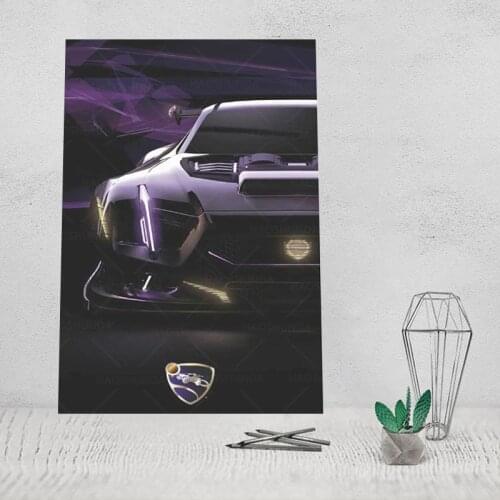 Car Rocket League Posters Aesthetic Poster Decorative Painting Canvas Wall Art Living Room Posters Bedroom Painting frame