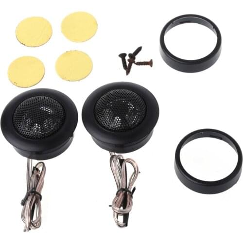 2X CAR Tweeter Super Power Loud Speaker for Car Stereo Flush/Surface Mount 49mm Diameter Dome Small Car Audio Component Speakers