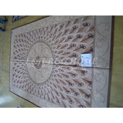 Free Shipping 6'X9' French Aubusson Rug, 100% hand woven New Zealand woolen rug