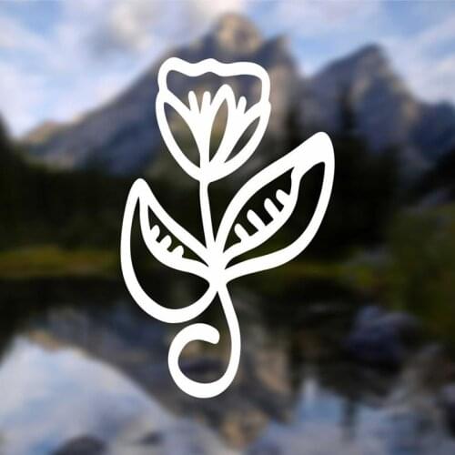 Black/Sliver Flower Steam Car Sticker Small/Big Size Nature Beach Decor Removable Waterproof Window Body Decal CL880