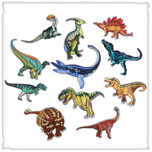 Dinosaur Tyrannosaurus Ironing Embroidery Cloth Sticker Sewing Fabric DIY Clothing Accessories Cartoon Animal Patch Applique