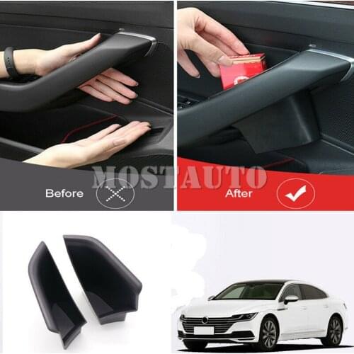 For Volkswagen Arteon / Passat B8 2017-2018 Interior Car Front Door Storage Organizers Box 2pcs Car Accessories Interior