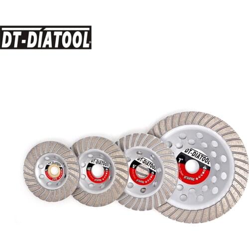 DT-DIATOOL 1pc Sintered Turbo Diamond Grinding Cup Wheel Concrete Masonry Cut-off Wheel Disc Marble Granite Concrete Masonry