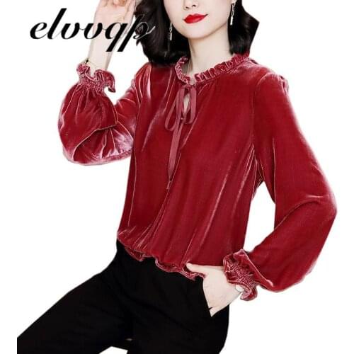 Блузки с бантом Elvvqp China At AliExpress