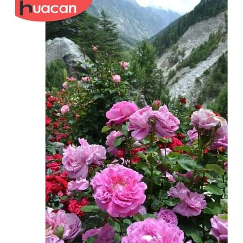 HUACAN 5D DIY Diamond Painting Flower Natural Wildflower Full Square Diamond Embroidery Cross Stitch Rhinestone Decor Home