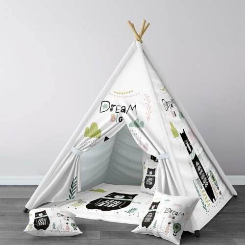 Play Tent for Kids Wigwam Portable Indoor Playground Tents Children Bedrooms Dream Big Bear Model 093