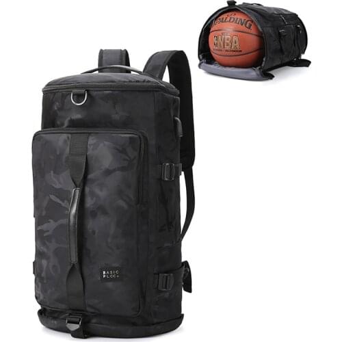 Camo Gym Backpack Waterproof basketball bag men women athletic sneaker bag Sport Rucksack big shoulder bag with shoe compartment