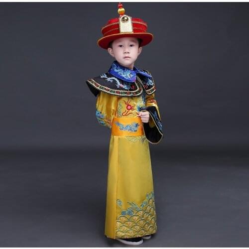China Boys Chinese Emperor Costume Ancient Costumes Chinese Emperor Clothes Prince Robe Clothing Tang Dynasty Emperors