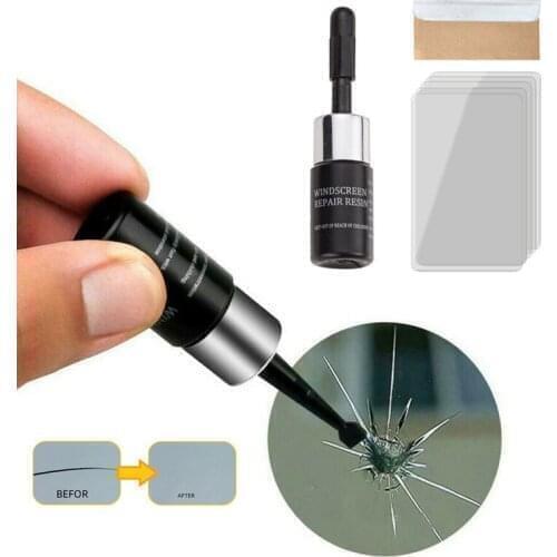 2021New DIY Car Windshield Repair Kit Tools Auto Glass Windscreen Repair Set Give Door Handle Protective Decorative Stickers