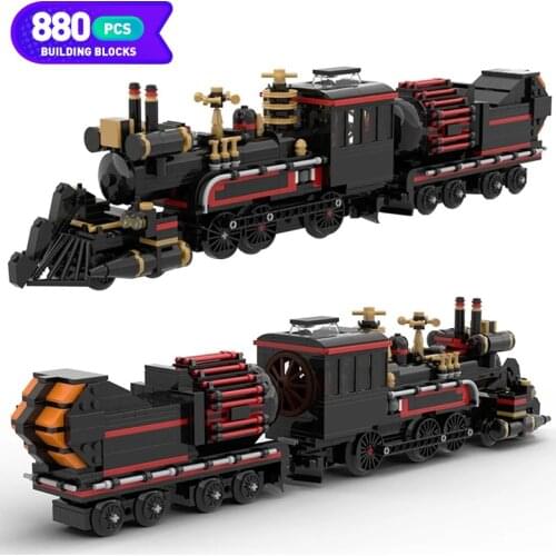 MOC Technical Back to the Futured Train Station Creator Expert Time Machine Building Blocks Bricks Movie Train Toys For Child