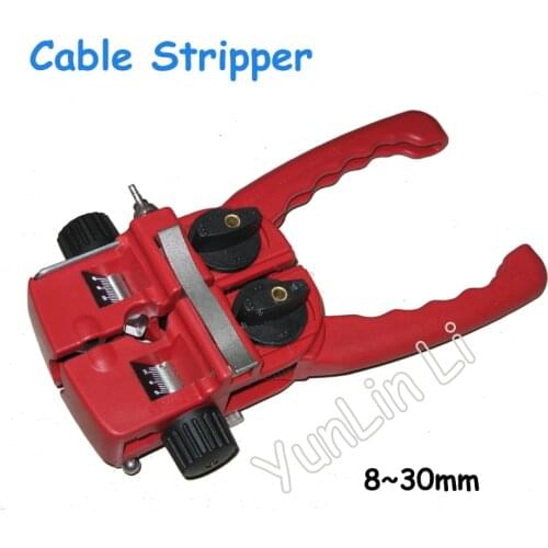 Cross and Length Wise Fiber Cutter 8~30mm Cable Stripper
