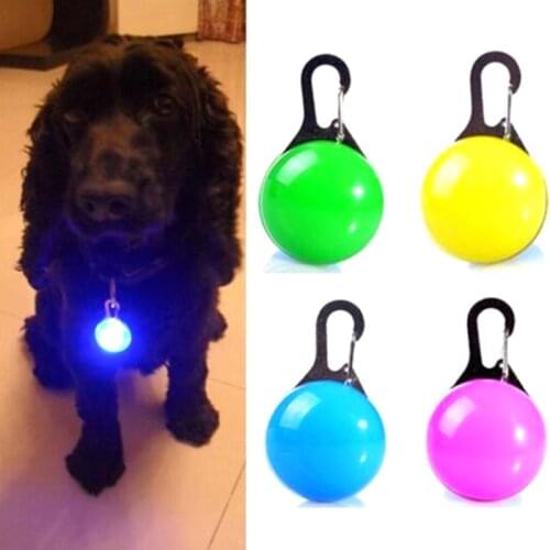 Puppy Cat Night Light Flashing Collar Pet Luminous Bright Glowing In Dark Safety LED Glowing Pendant Pet Dog Necklace