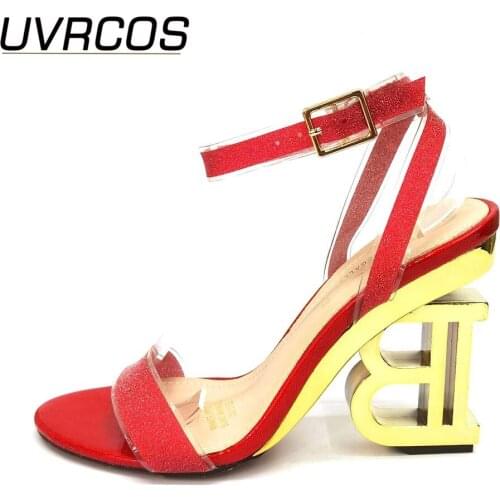 Sweet Arrival Shoes for Women Sandals African Dress Women Nigerian Women Wedding Shoes Decorated with Rhinestone Party Pumps