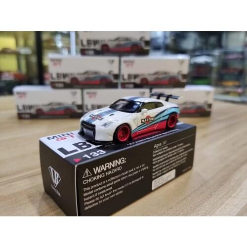 MINI GT 1/64 MARTINI R35 GT-R LB Collection of die-casting simulation alloy model car toys