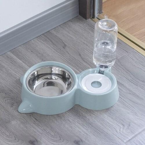 Pet Dog Food Water Feeder Bowl Small And Medium Dog Cat Bowl Automatic Cat Water Dispenser Pet Supplies Double Bowl for dog