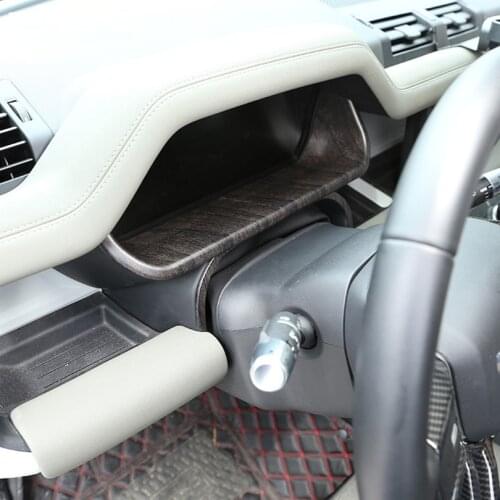 For Land Rover Defender 90 110 2020 2021 ABS Oak Wood Grain Car Dashboard Decoration Cover Stickers Accessories