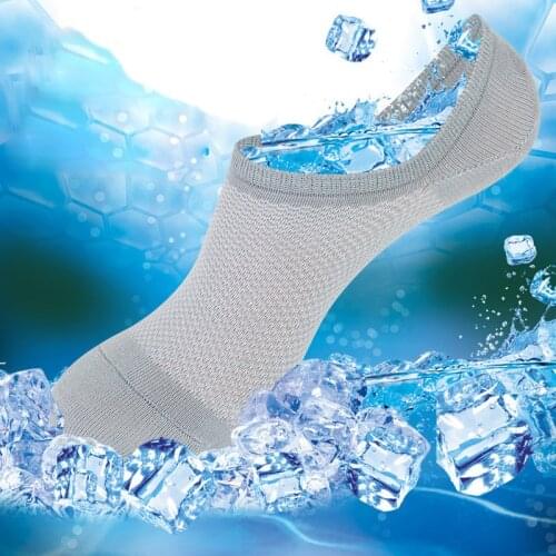 5Pairs/Lot Summer Men Socks Bamboo Fiber Invisible Cool Socks Men Solid Mesh Breathable Thin Boat Socks No Show Sock