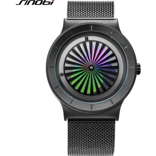 New Fashion SINOBI Brand Top Luxury Creative Men Watches Waterproof Stainless Steel Strap Wristwatch Sports Relogio Masculino