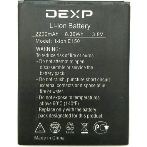 New High Quality IXION E150 2200mAh Battery Replacement For DEXP IXION E150 Soul Phone