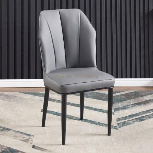 Dining Chair Nordic Style Back Chair Light Luxury Dining Chair Home Bedroom Makeup Stool Iron Seat Modern Simple Chair