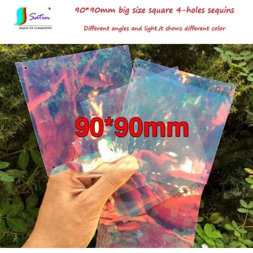 Wholesale Weight 1000g Wedding,Birthday,Stage Decoration DIY Material Big Size 90*90MM Square 4-holes Symphony Sequins S0861L