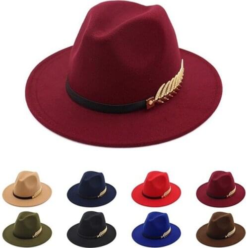 New Fashion Unisex Men Women Hat Woolen Wide Brim Jazz Cap Hats