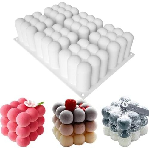 6-Cavity Bubble Silicone Baking Mold Mousse Cake French Dessert Moulds for Pastry Chocolate Pudding Jelly Cheesecake Ice Cream
