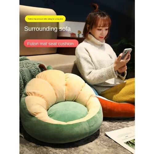 INS Tatami Japanese Style Stool Lazy Futon Cushion Bedroom and Household Floor Bay Window Floor Seat Cushion round Mat