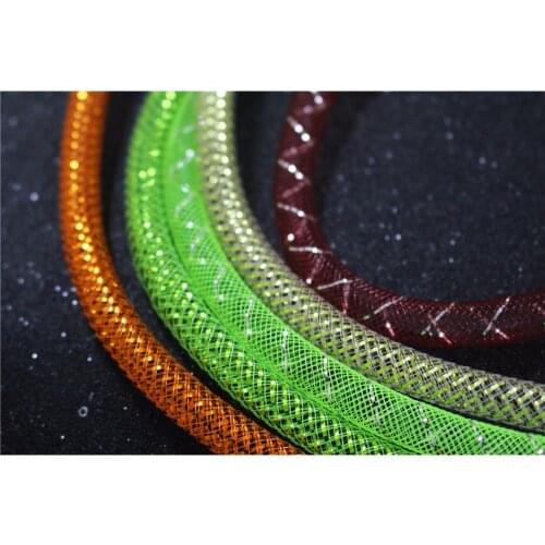 Tigofly 8 pcs Assorted Colors Mylar Tinsel Mesh Tube 8mm Width 1m Length Fly Tying Materials
