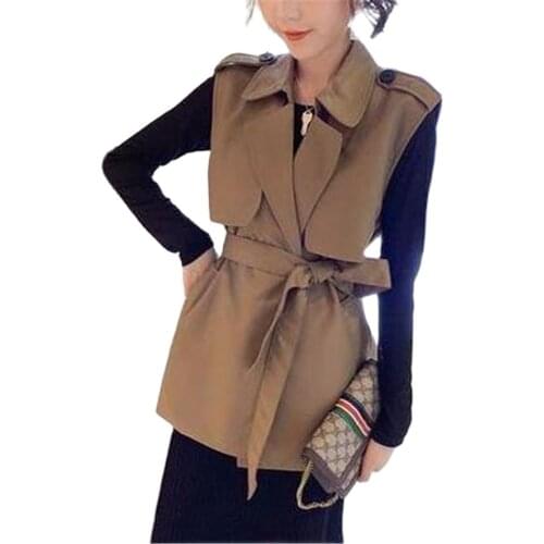 2021 Spring Fall Plus Size Women Ol Top Blazer Jacket Vest Coat M-5xl Outer Wear Mid-Length Windbreaker Coats Overcoat Waistcoat