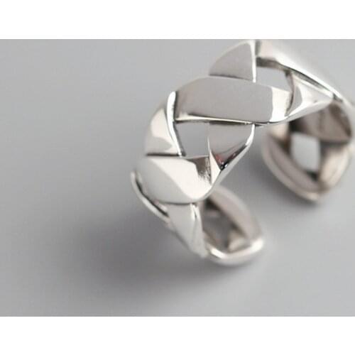 Vintage Knit Finger Rings for Women Girl Punk Hip Hop Opening Adjustable Ring Weaving Rings Statement Jewelry Gift