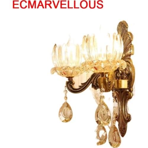 Mirror Luminaria Parede Kinkiety Applique Lampe Murale De Crystal Aplique Luz Pared Wandlamp Light For Home Luminaire Wall Lamp