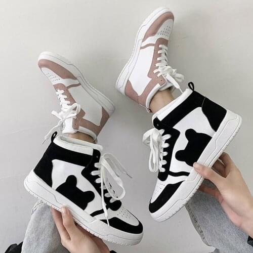 New Women Shoes Antislip High-Top Fashion Lovely Outdoor Flat Girls Breathable Sneakers Zapatos De Mujer Tenis Zapatillas