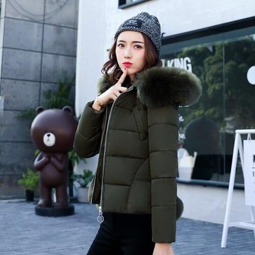 Parkas Mujer Invierno 2020 Women Collar Hooded Down Jackets Winter Coat Female Short Warm Cotton Coats Slim Parka WXF217