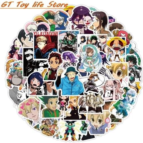 10/50PCS Mix Anime Jujutsu Kaisen Attack on Titan Stickers Graffiti DIY Luggage Laptop Skateboard Phone Decal Sticker Toy