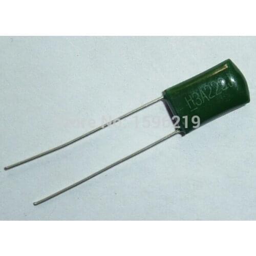 10pcs Mylar Film Capacitor 1000V 3A222J 2200pF 2.2nF 3A222 5% 1KV Polyester Film capacitor