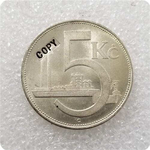 1937 CZECHOSLOVAKIA 5 KORUN Coin COPY