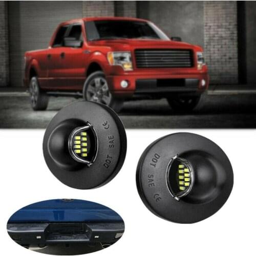 2Pcs Truck Bright LED License Plate Light 6000K White for Ford F150 F250 F350 1990-2014 Lights Accessories