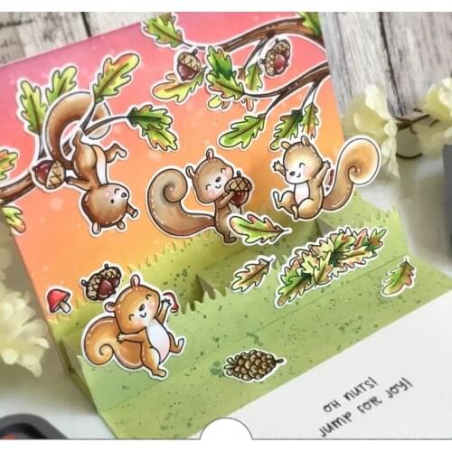 2020 New Hot Metal Cutting Dies Squirrel Foil Stamps and Die Cut Sets Scrapbooking Paper Stencils Mushroom For Craft Card Making