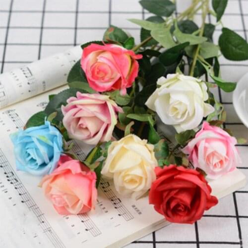 50CM Single Stem Silk Flower Artificial Rose wedding party home decoration garden decoration 2 PCS