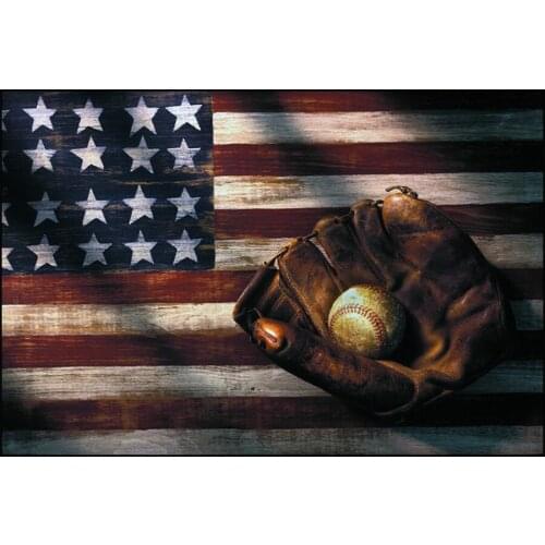5D DIY Diamond Painting Baseball with American Flag Diamond Embroidery Mosaic Rhinestones Cross Stitch Home Decor Gifts