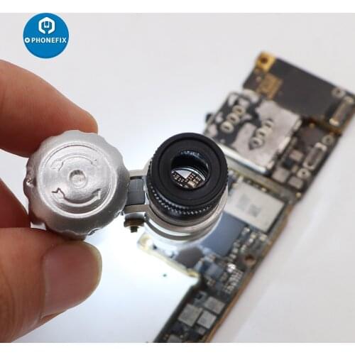 60X Handheld Pocket Microscope Loupe with LED and UV Light Currency Detecting For Home/Daily Use Motherboard PCB Inspection