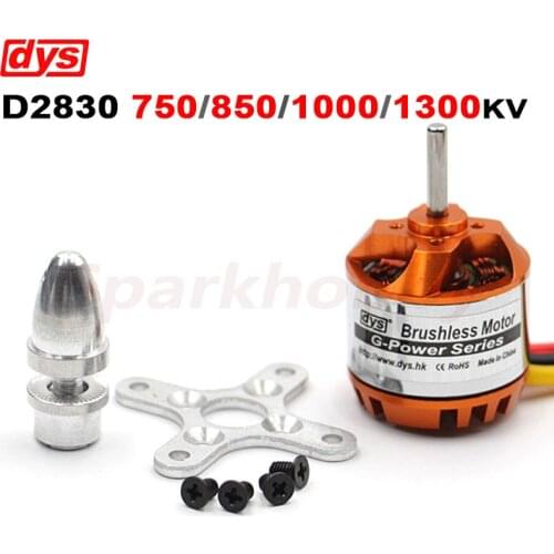 D2830 2830 750KV 850KV 1000KV 1300KV 2-4S Lipo Brushless Motor 3.175mm Shaft 52g Gold and Silver For RC FPV Racing Drones