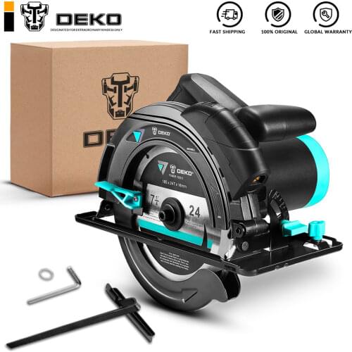 DEKO DKCS185L1 185mm, 1500W Electric Circular Saw,Multifunctional Cutting Machine, With Laser Guide and Auxiliary Handle